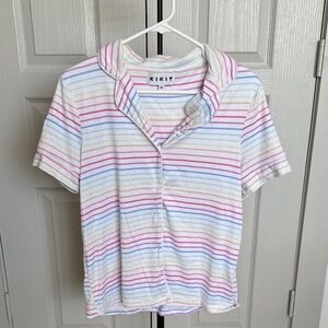 RAINBOW STRIPE PAJAMA SET